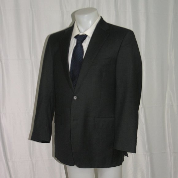 Leonard Logsdail Custom Made Solid Gray Two Button Suit Jacket 40R - Picture 5 of 10